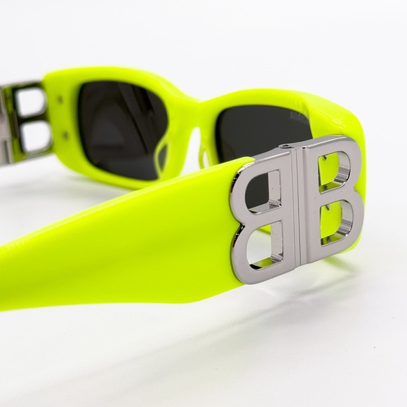 NEW BALENCIAGA BB0096S 008 SQUARE YELLOW UNISEX SUNGLASSES BALENCIAGA - Picture 8 of 12